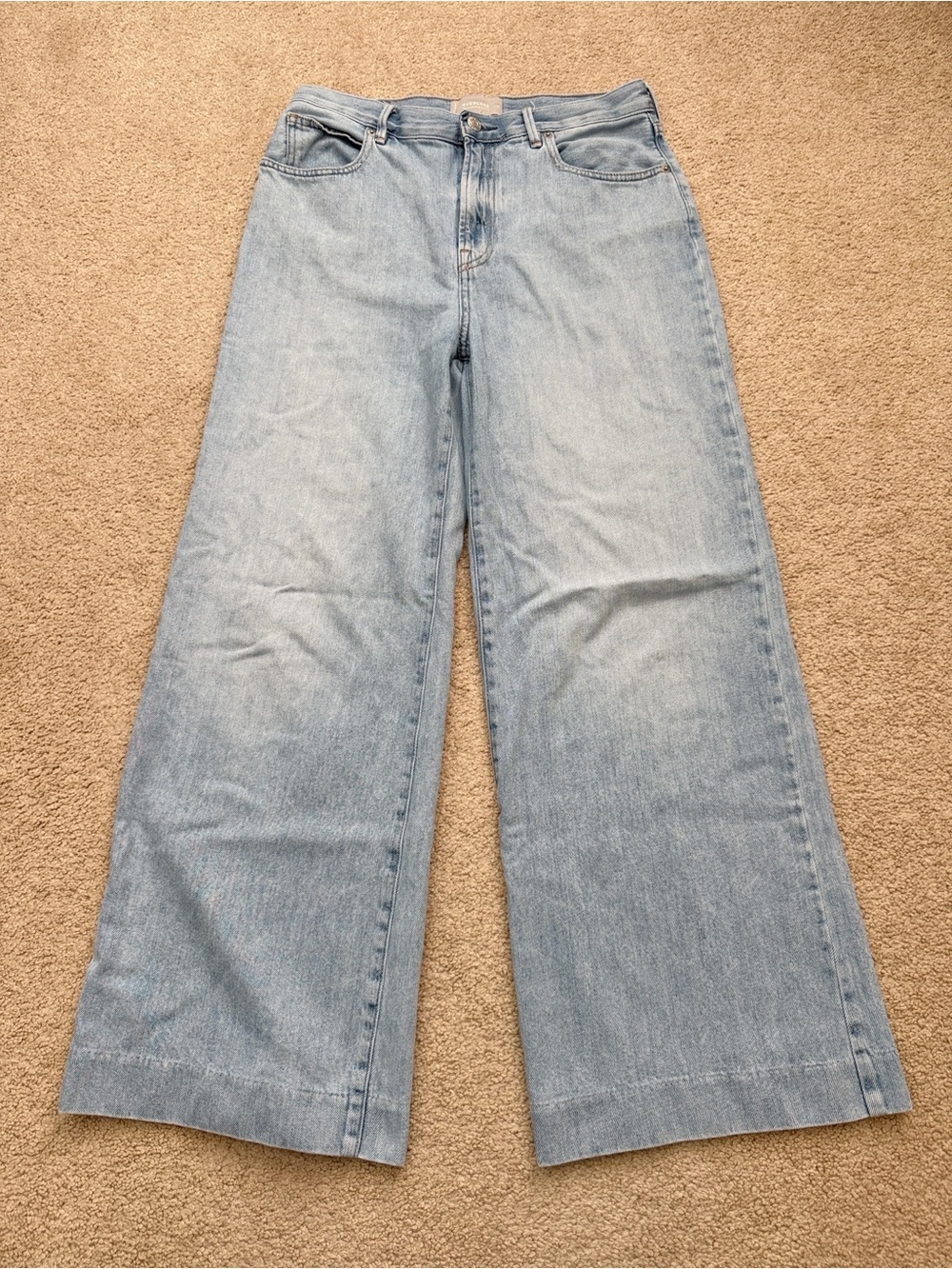 Everlane The Summer High Rise Wide Leg Relaxed Lightweight Denim Jeans Size 28 - Picture 2 of 10